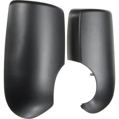 2Pcs ABS Black Door Wing MIRROR COVERS Near Passenger L+R for FORD TRANSIT MK6 MK7 2000-2014