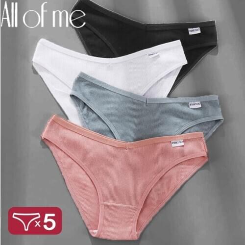 5PCS/Set Women Panties Cotton Underwear Female Panties Solid Color Underpants Sexy Lingerie Pantys for Woman Briefs Intimates