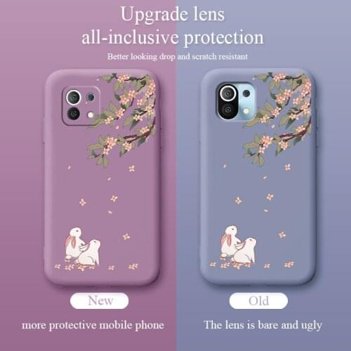 A Pair Of Rabbits Phone Case For Xiaomi Mi 11 10T 10T Pro 10 S lite Ultra 9T 9 8 Note 10 Pro Poco F3 F2pro X2 Silicone Cover