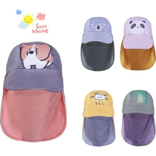 Childrens Swimming Cap 2021 New Cute Cartoon Outdoor Hat Sunscreen Kids Swimming Accessories Beach Hat Boys Girls Universal