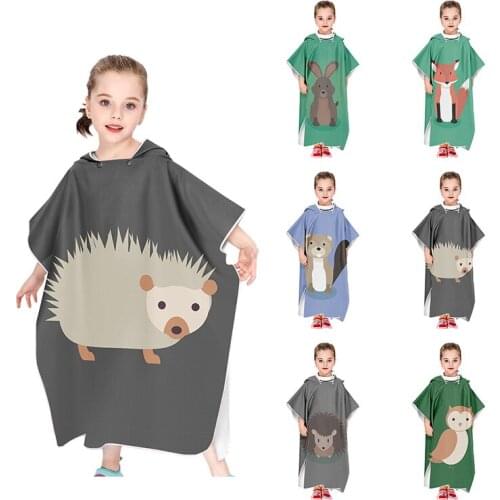 Kids Sunscreen Beach Towel Child Fashion Beach Shawl Microfiber Changing Bath Robe with Hood Swim Surf Sports Bath Towel