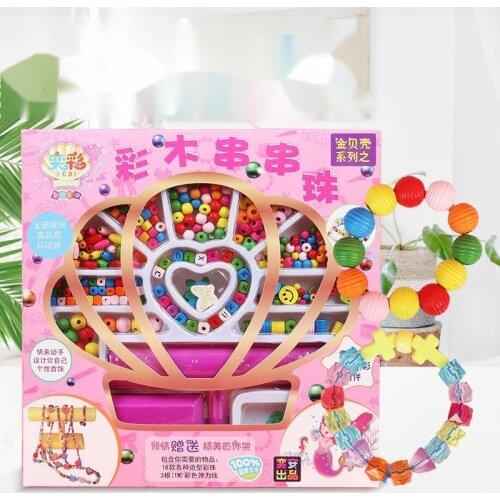 DIY Handmade Bead Toy For Children Beads Plum Blossom Box Set Building Kit Girl Weaving Bracelet Jewelry Making Toy Gift