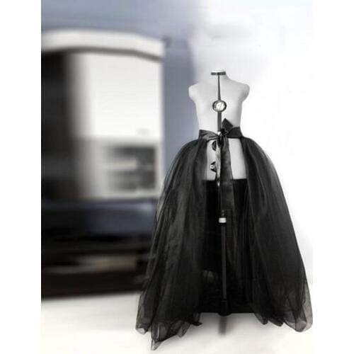 Elegant Black Long Detachable Tulle Overskirt Skirt For Bridal Women Wraps Tulle Skirts Puffy Maxi Skirt Custom Fashion Skirt