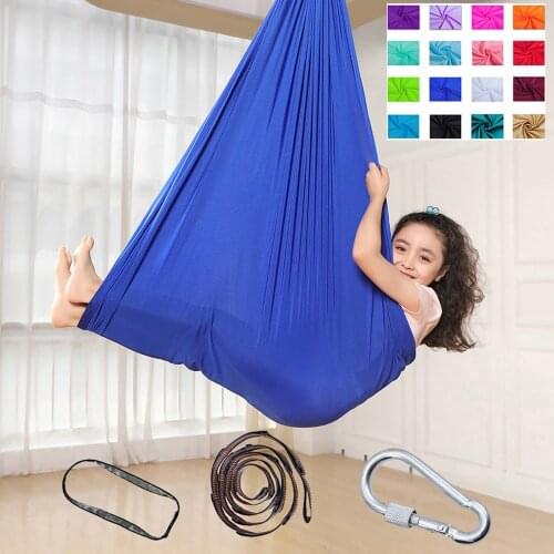 280 x 100CM Kids adult Cotton Outdoor Indoor Swing Hammock Cuddle Up To Sensory Child Therapy Soft Elastic Parcel Steady Swing