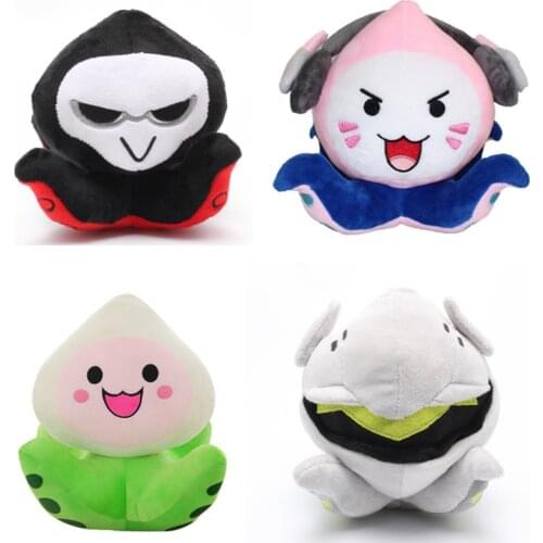 Game OW Stuffed 18cm Cute Plush Doll D.VA DVA Genji Pachimari Onion 4 Types Action Figure Octopus Plush Toy Gift Cosplay Props