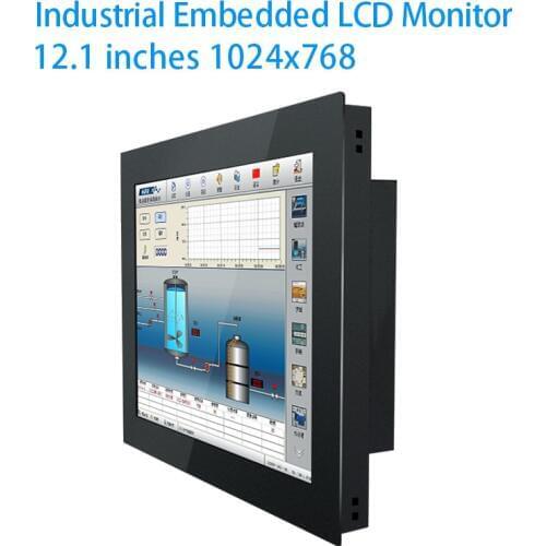 IPS Screen 12‘’ 12.1 Inch Lcd hd Monitor Not Touch Screen for Industrial Computer VGA HDMI TV DVI Buckles Mounting 1280*800
