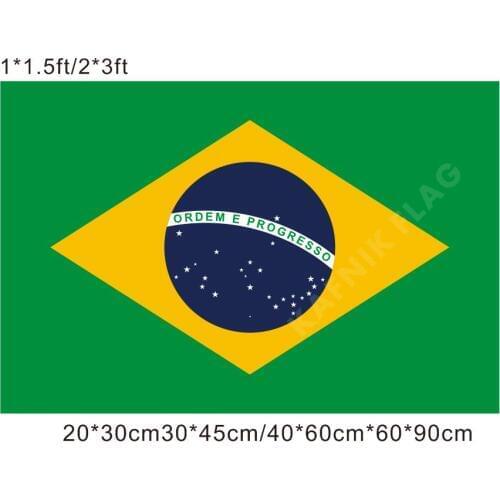 KAFNIK,free shipping 20*30cm/30*45cm/40*60cm/60*90cm small flags Brazil Flag for Countries World Event Decorative Flags