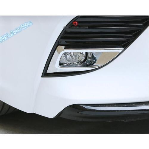 Lapetus Auto Styling Front Fog Lights Foglight Lamps Cover Trim 2 Pcs Fit For Toyota Camry 2018 2019 2020 2021 ABS Bright Style