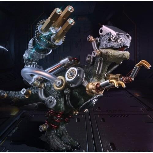 Mechanical second-hand hand-made toy variation dinosaur DIY manual model mecha variation animal ornaments