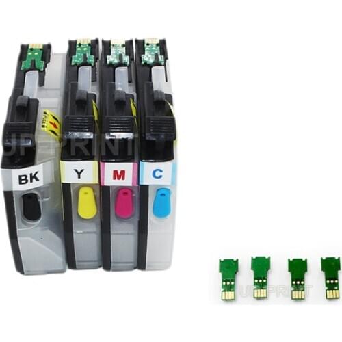 CISSPLAZA 1set empty refill Cartridge LC3211 LC3213 + chip Compatible for Brother DCP-J772DW DCP-J774DW MFC-J890DW MFC-J895DW