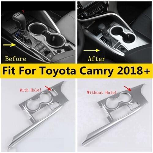 Yimaautotrims For Toyota Camry 2018 - 2021 Transmission Shift Gear Panel Frame Decoration Cover Trim Matte / Red / Wood Grain