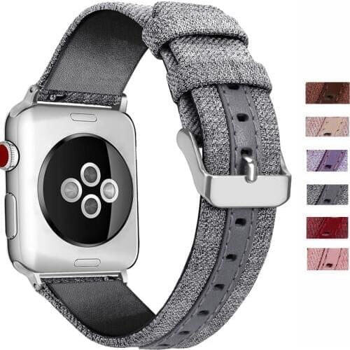38mm 42mm Nylon Canvas Watch Band For Apple Watch 123 Leisure Simple Replacement Unisex Wristband For Apple Watch Series 3 2 1