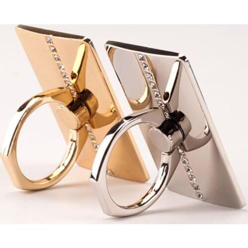 Luxury Couple Models 360 Degree Metal Finger Ring Holder For iPhone Xs 8 Samsung S9 S8 Mobile Phone Finger Holder Tablets Socket