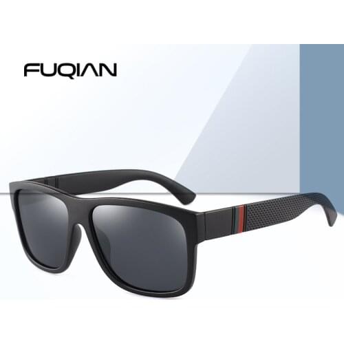 FUQIAN Luxury Polarized Sunglasses Men Women Brand Designer Square Sun Glasses For Male Vintage Driving Eyewear Shades UV400