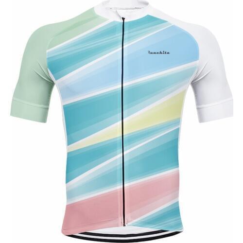 2019 RUNCHITA Summer Breathable Short Sleeve Cycling Jersey Ropa De Ciclismo Hombre Bike Clothing Tops MTB Bicycle Clothes