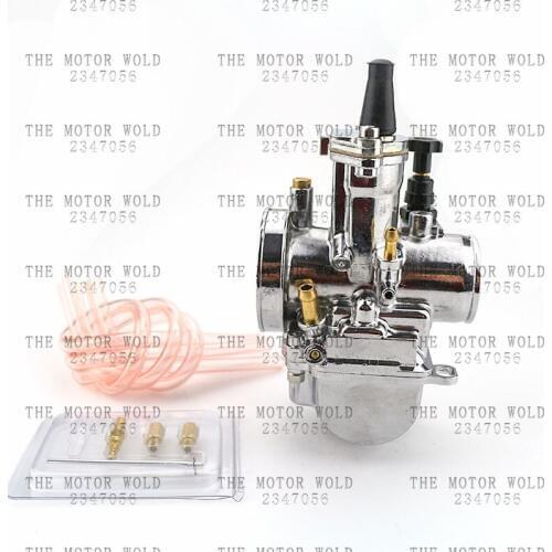 Silver 28mm Motorcycle Accessories Carburetor Brand New PWK KOSO Carburetor With Power Jet