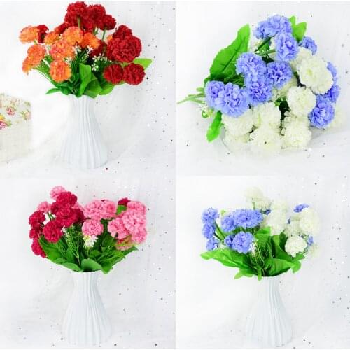 Silk Hydrangea Artificial Peony Flower Bunch Wedding Party Small Bouquet Decoration Home Garden DIY Wreath Fake Flower Supplies