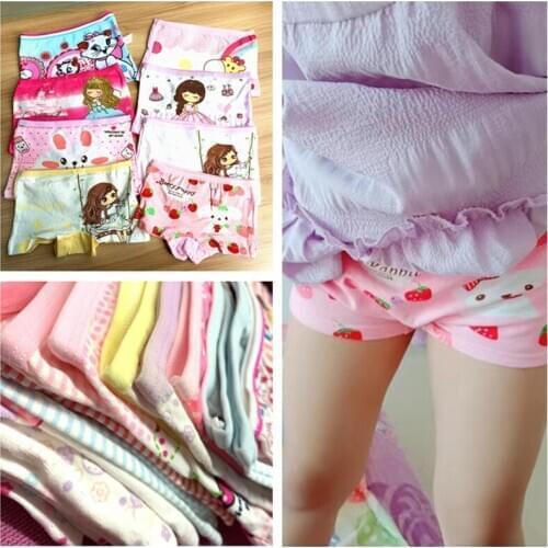 15pc/Lot Girls Boxer Children Underwear Cotton Panties Shorts Suit 2-10years