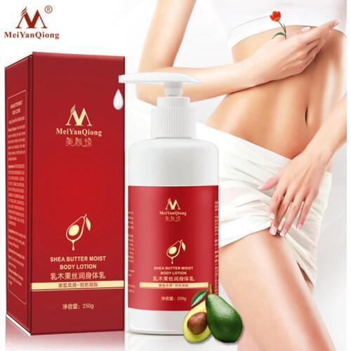 MeiYanQiong Milk Shea Butter Moist Body Cream Repair Dry Skin Whitening Moisturizing Nourish Bady Cream Body Skin Care 250ml