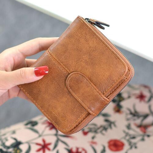 2020 New Arrival Fashion Women Coin Bags Hasp Purse Synthetic Leather Casual Solid High Quality Short Wallets for Ladies