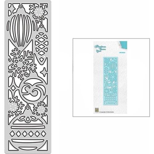 2021 New Christmas Ornament Border Metal Cutting Dies for DIY Scrapbooking Decor and Card Making Paper Craft Embossing No Stamps