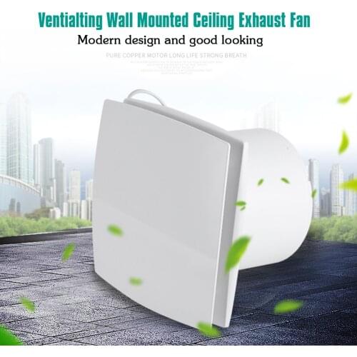 220V Ventilation Exhaust Fan Bathroom Ceiling Wall Mount Blower Hole Size 150-180mm Kitchen Home Ventilating System