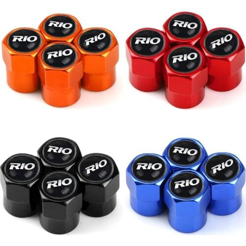 4pcs Car styling Car Wheel Tire Valves Tyre Air Caps for KIA RIO 2010-2020 Auto Accessories
