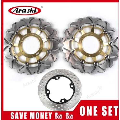 Arashi 1 Set CNC Front Rear Brake Disc For HONDA CBR F 600 2001 2002 2003 2004 2005 2006 2007 Floating Brake Rotor Disk CBR600F