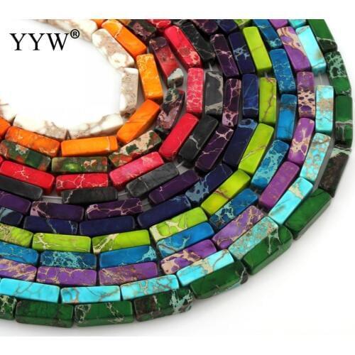 Wholesale Natural Stone Beads for Jewelry Making 4x4x13mm Loose Beads Rectangle Natural Gem Stone Bead for Necklace Bracelet DIY
