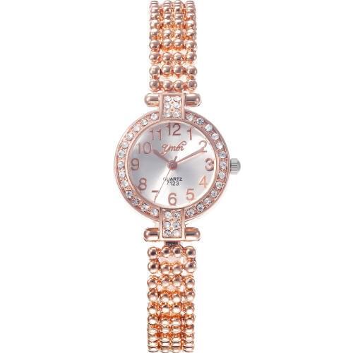 Fashion Rhinestone Watches Women Luxury Stainless Steel Quartz Watch Women Dress Bracelet Watches Ladies Clock