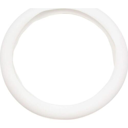 Uxcell 32cm Outer Dia Car Rubber Antislip Comfortable Steering Wheel Cover White