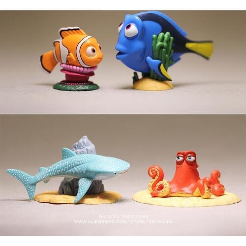 Disney Finding Nemo Dory 4 styles 4-5cm mini PVC Action Figure Posture Model Anime Collection Figurine Toys model for children