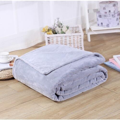Home Textile Solid Air/Sofa/Bedding Throws Flannel Blanket Winter Warm Soft Bedsheet 100*140cm 150/180*200cm 200*230cm