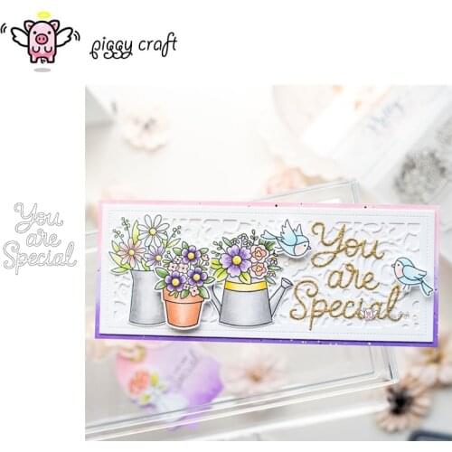Piggy Craft metal cutting dies cut die mold You are special letters Scrapbook paper craft knife mould blade punch stencils dies
