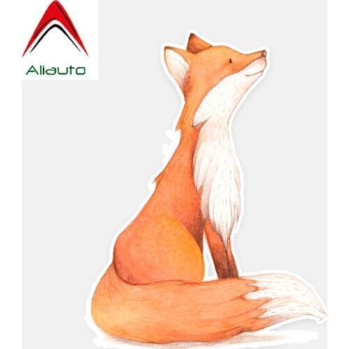 Aliauto Cartoon Car Sticker Lovely Fox Auto Styling Vinyl Decal Cover Scratches for Honda Toyota Lada Kia Golf 4 ,15cm*11cm