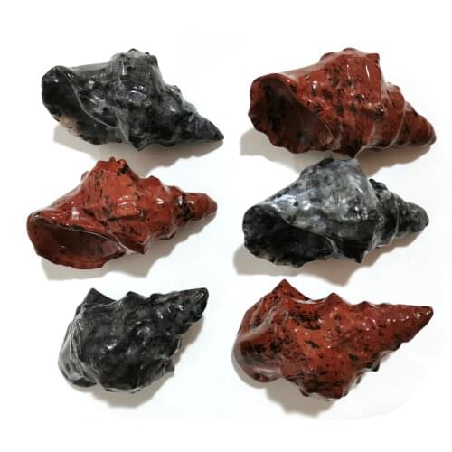 Natural Hand Crafts Reiki Series Sea Snail Crystal Carving For Home Decoration LJ