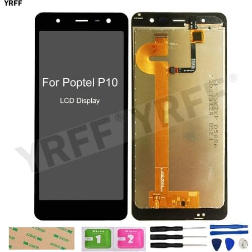 New LCD Screens For Poptel P10 LCD Display Touch Screen Digitizer Assembly Phone Repair Sets 100% Tested