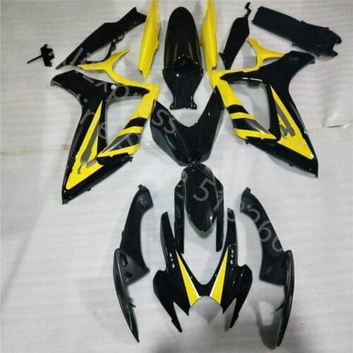 ABS Fairing yellow black Motorcycle Bodywork Set Fairing kit For Suzuki GSXR600/750 GSXR600-750 2006-2007 2005 06-07 Fairing