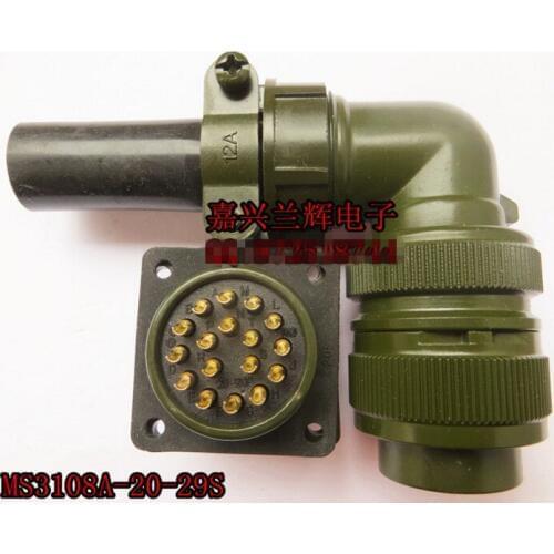 Original new 100% 5015 MS3108A20-29S MS3102A20-29P 17 core American Standard aviationplug bent waterproof connector