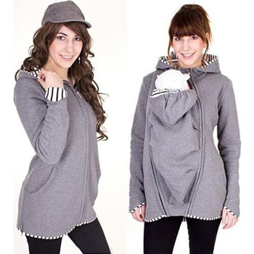 MODENGYUNMA Maternity Coats Winter Jacket For Pregnant Women Outerwear Long Sleeve Solid Bring Children Outfits Clothing Jackets