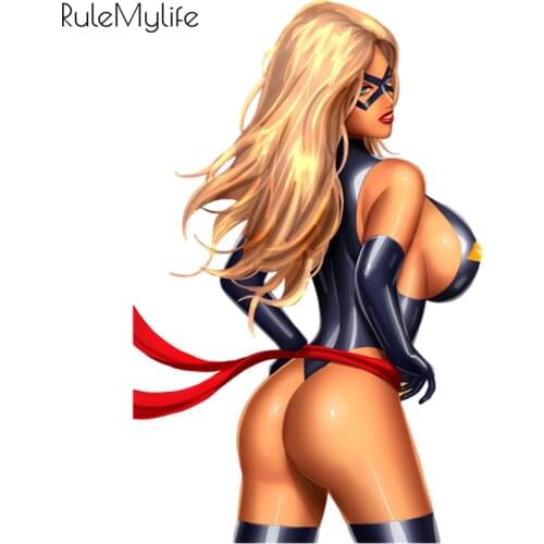 RuleMylife Hot Sexy Anime Female superhero Removable colored car stickers for volkswagen bmw e46 bmw e90 passat b6 car sticker automobile car accessories