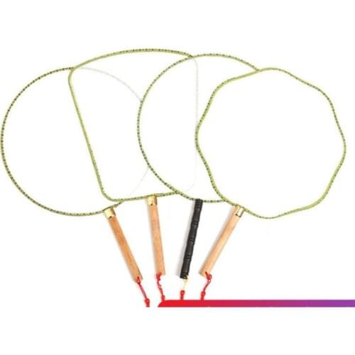 Blank Fan Childrens Painting DIY Round Hand Held Fans Painting Art Graffiti Painting Manual Kindergarten Vintage Bambu