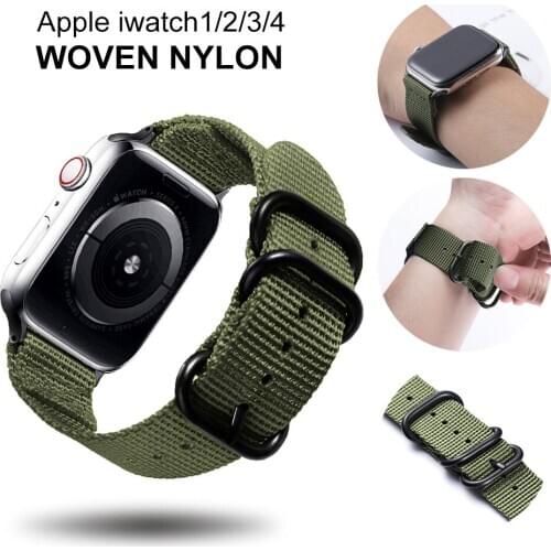 Nylon Loop Apple Watch Band 5,4,44mm/40mm Modern Style Bracelet Wristband Accessories iwatch Series 3, 2, 1.38mm/42mmbands