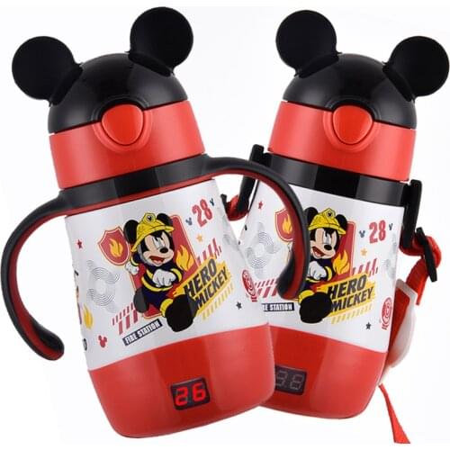 Disney Handle Strap for Children Learning Drinking Cup Leak Proof Drop Insulation Temperature Display Kettle