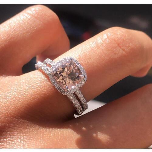 Brown stone cz Wedding Engagement promise Rings for Women gold Wholesale Jewelry Finger solid design wholesale lots bulk R5500