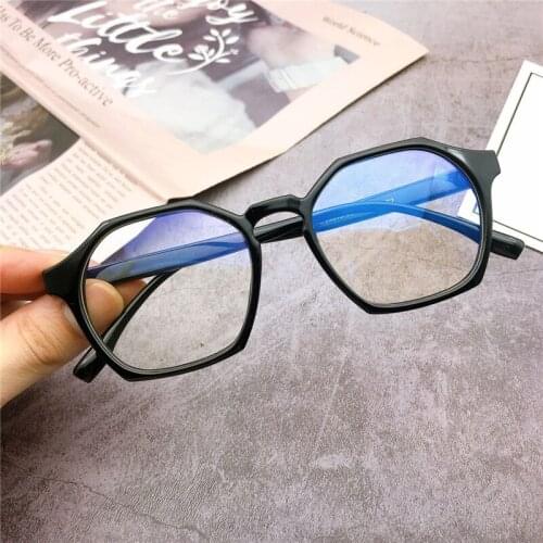 Vintage Anti Blue light Glasses Frame Round Lens Myopia Optical Mirror Simple plastic Women Men Transparent Eyewear Frames
