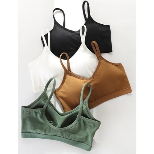 Women Padded Push Up Bras Summer Sexy Lingeries Tube Tops Cotton Sport Bras Underwear