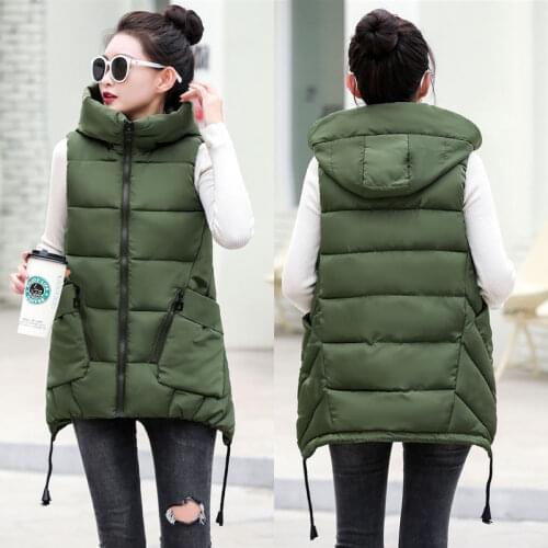Vest for Women 2021 Autumn and Winter Women Vest Thick New Student Cotton Coats Plus Size 5XL Lady Clothing Warm Woman Vests