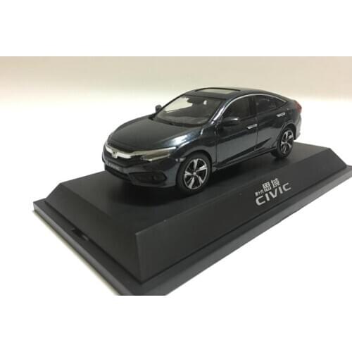 1:43 Diecast Model for Honda Civic 2016 MK10 Deep Blue Alloy Toy Car Miniature Collection Gifts