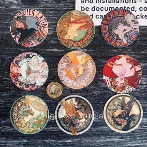 10PCS Muchas famous painting sticker for kids homemade book stickers on laptop / decorative scrapbooking / DIY